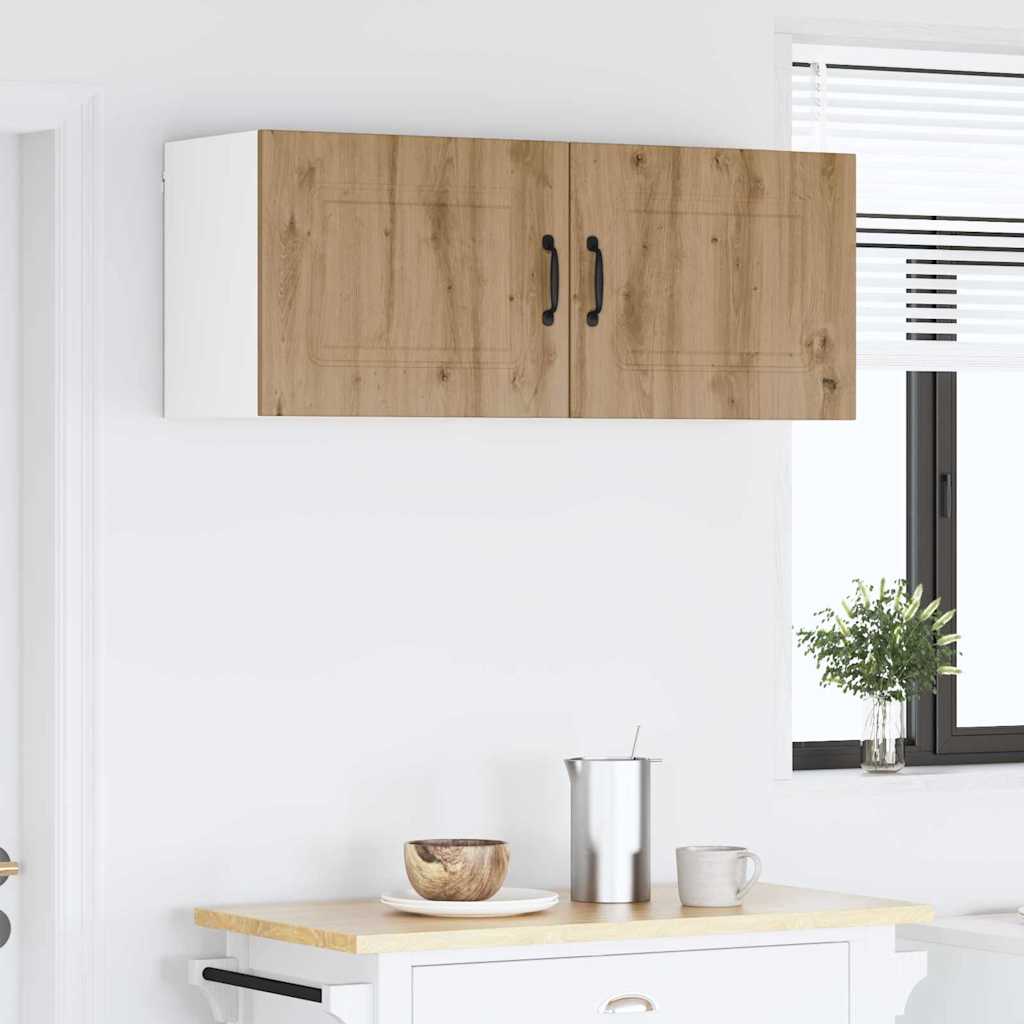 Küchenhängeschrank mit Tür 2 pcs Artisan-Eiche 50 x 31 x 40 cm